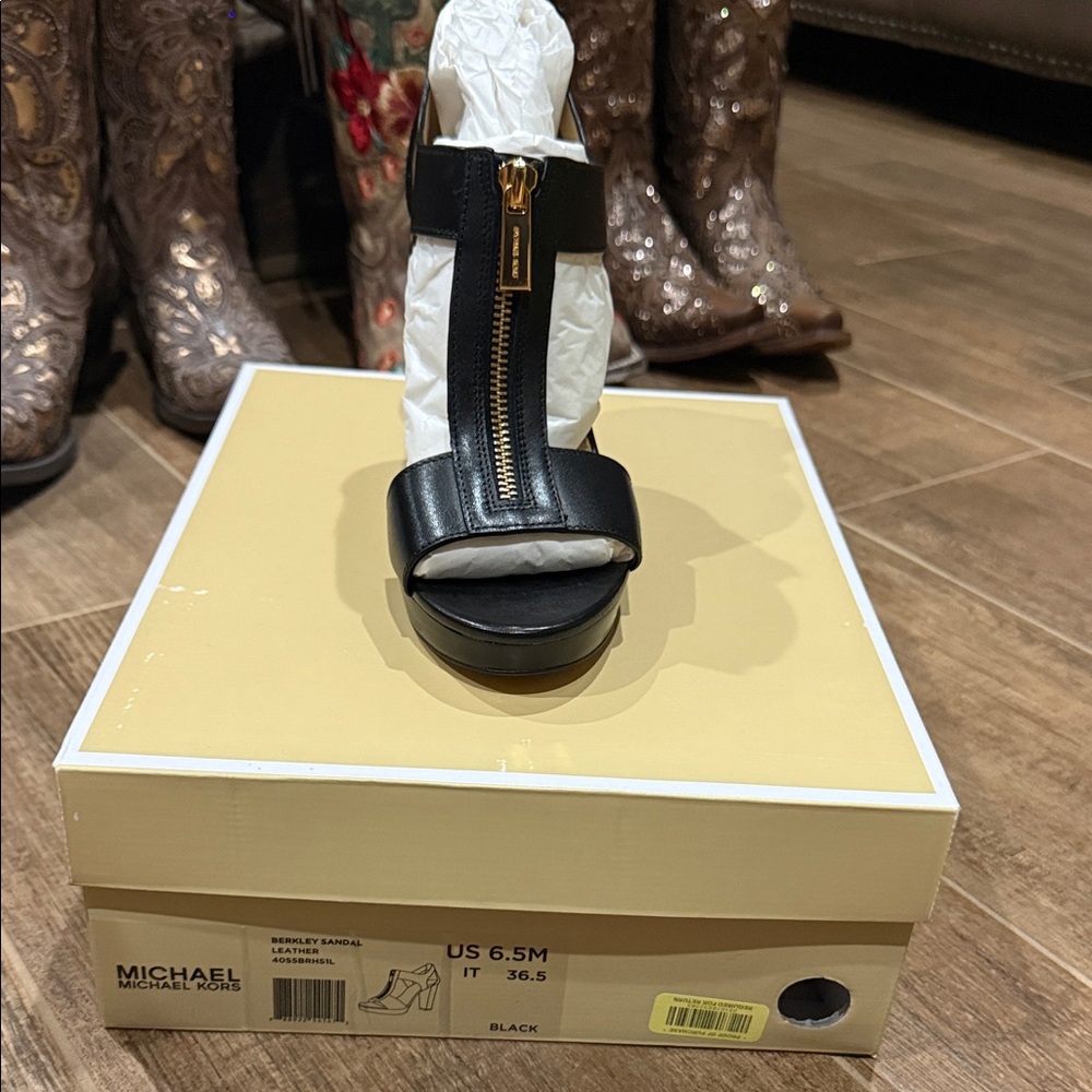Michael Kors Black Heeled Sandals